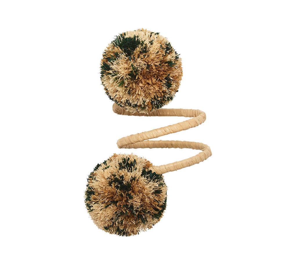 Kim Seybert Casbah Green & Natural Napkin Ring - Charles Mayer