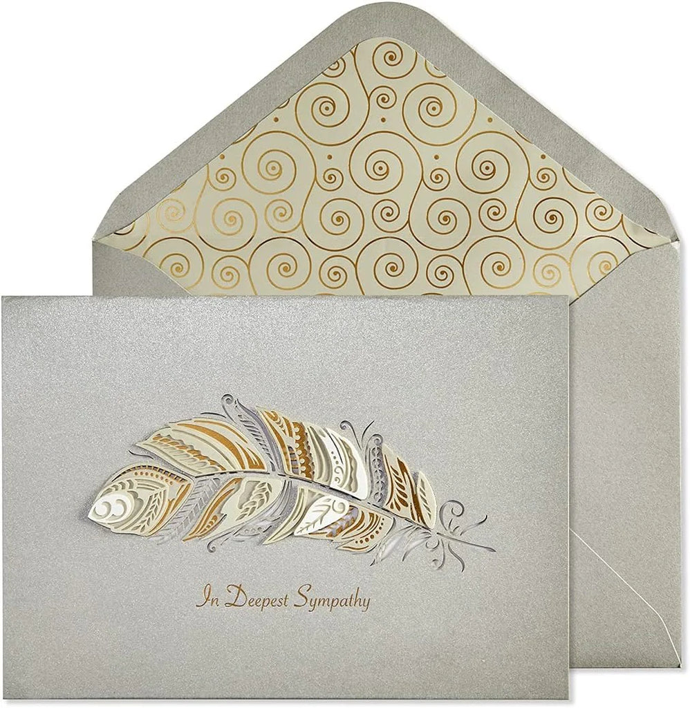 Niquea.D Feather Sympathy Card - Charles Mayer