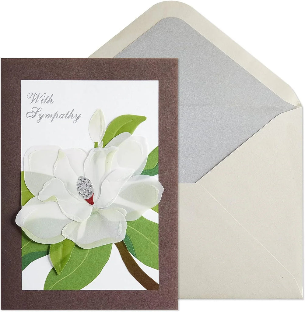 Niquea.D Magnolia in Vellum Sympathy Card - Charles Mayer