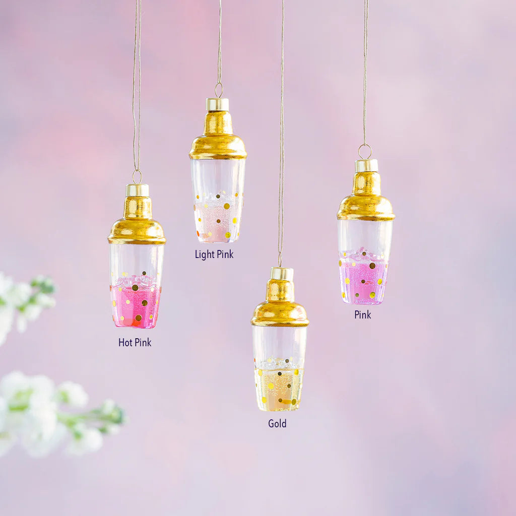 Glitterville Cocktail Shaker Sparkle Ornament,Assorted - Charles Mayer