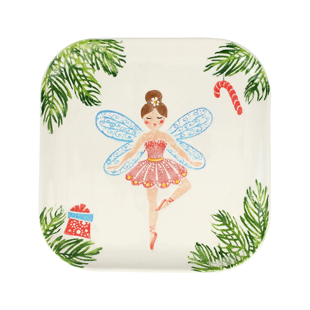 Vietri Nutcracker Sugar Plum Fairy Square Platter - Charles Mayer