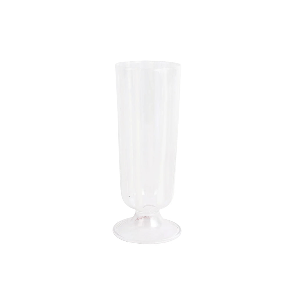 Vietri Nuovo White Stripe Champagne Glass - Charles Mayer