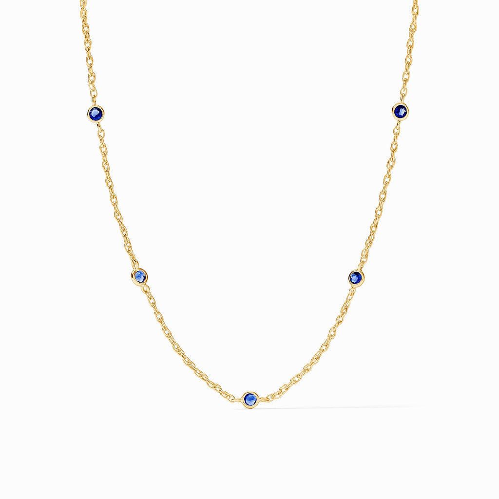 Julie Vos Celeste Delicate Sapphire Blue Station Necklace - Charles Mayer