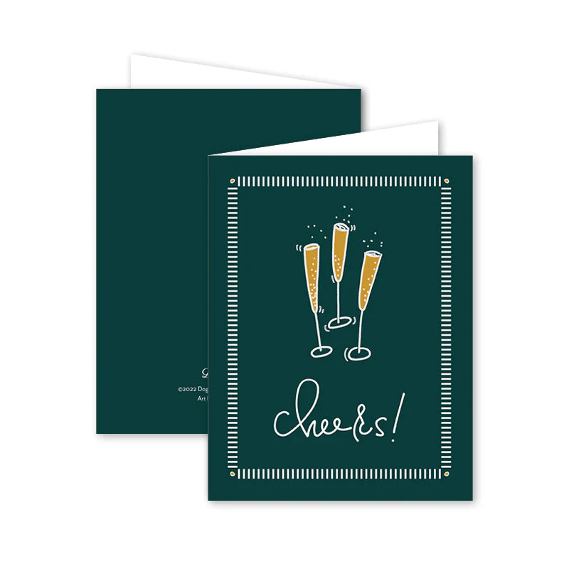Dogwood Hill Champagne Cheers Toast Single Card - Charles Mayer
