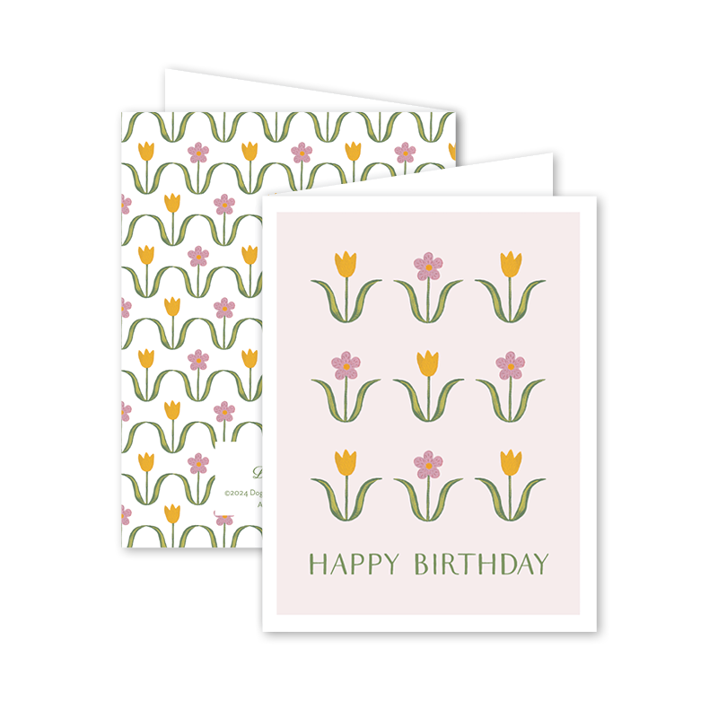 Dogwood Hill Dala Tulips Birthday Card - Charles Mayer
