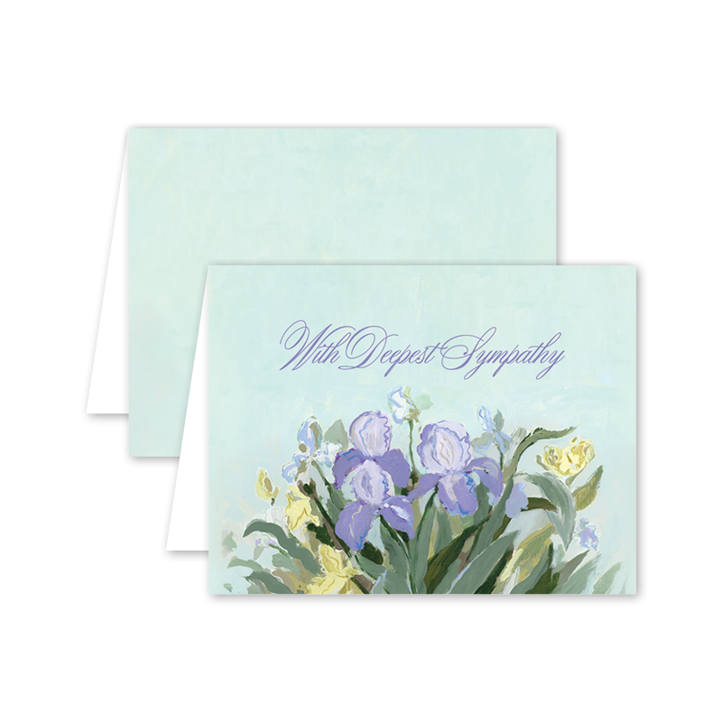 Dogwood Hill Iris de Valeur Sympathy Card - Charles Mayer