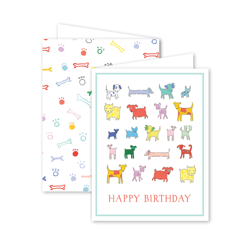 Dogwood Hill Puppy Party Birthday Card - Charles Mayer