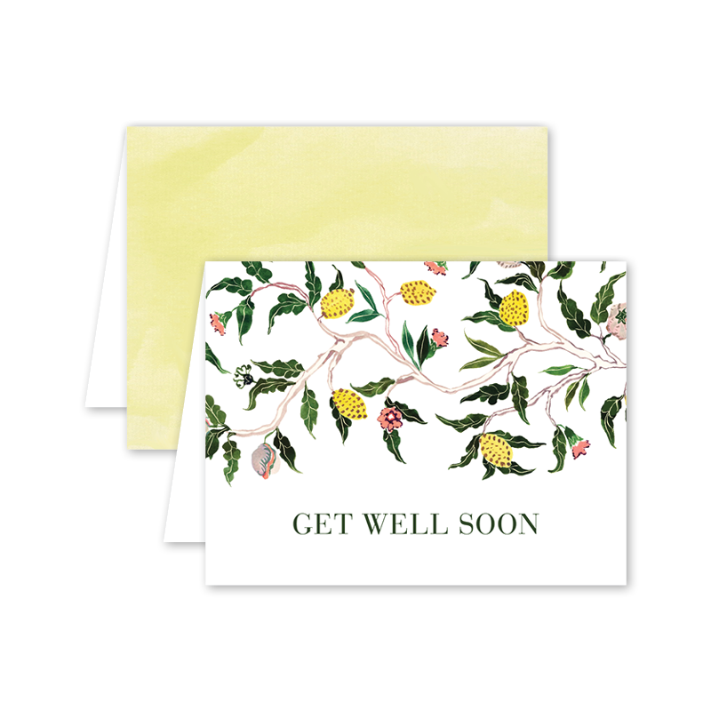Dogwood Hill Brocade Botanical Get Well Card - Charles Mayer