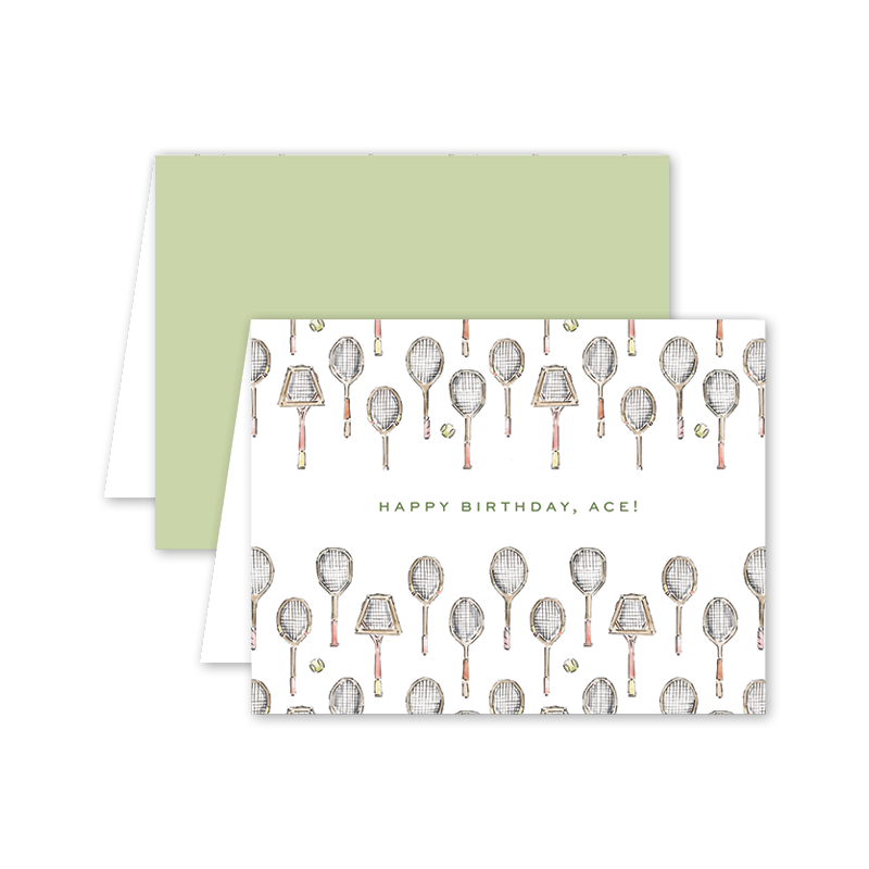 Dogwood Hill Tennis Birthday Card - Charles Mayer