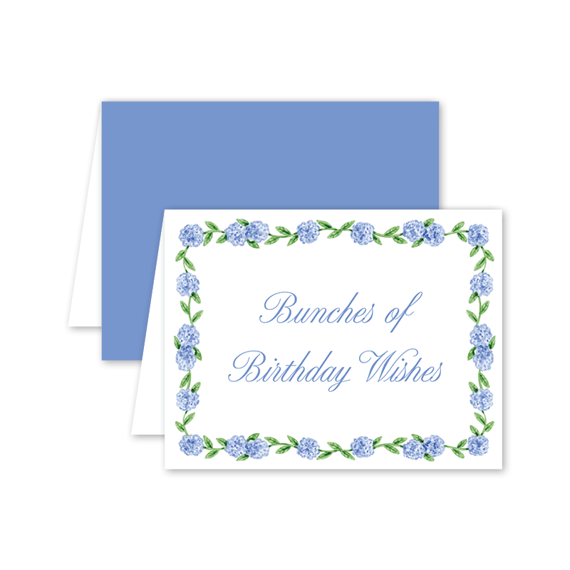 Dogwood Hill Cavalier Garden Hydrangea Birthday Card - Charles Mayer