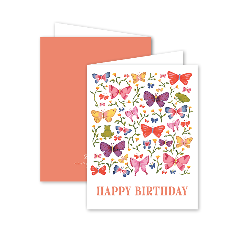 Dogwood Hill Butterfly Blooms Birthday Card - Charles Mayer