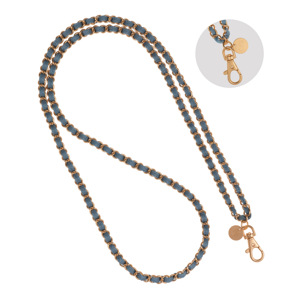 Miami Chains x OGSLF Denim Dream Matte Gold Crossbody Phone Chain - Charles Mayer