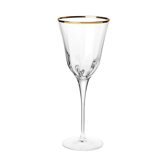 Vietri Optical Gold Wine Glass - Charles Mayer