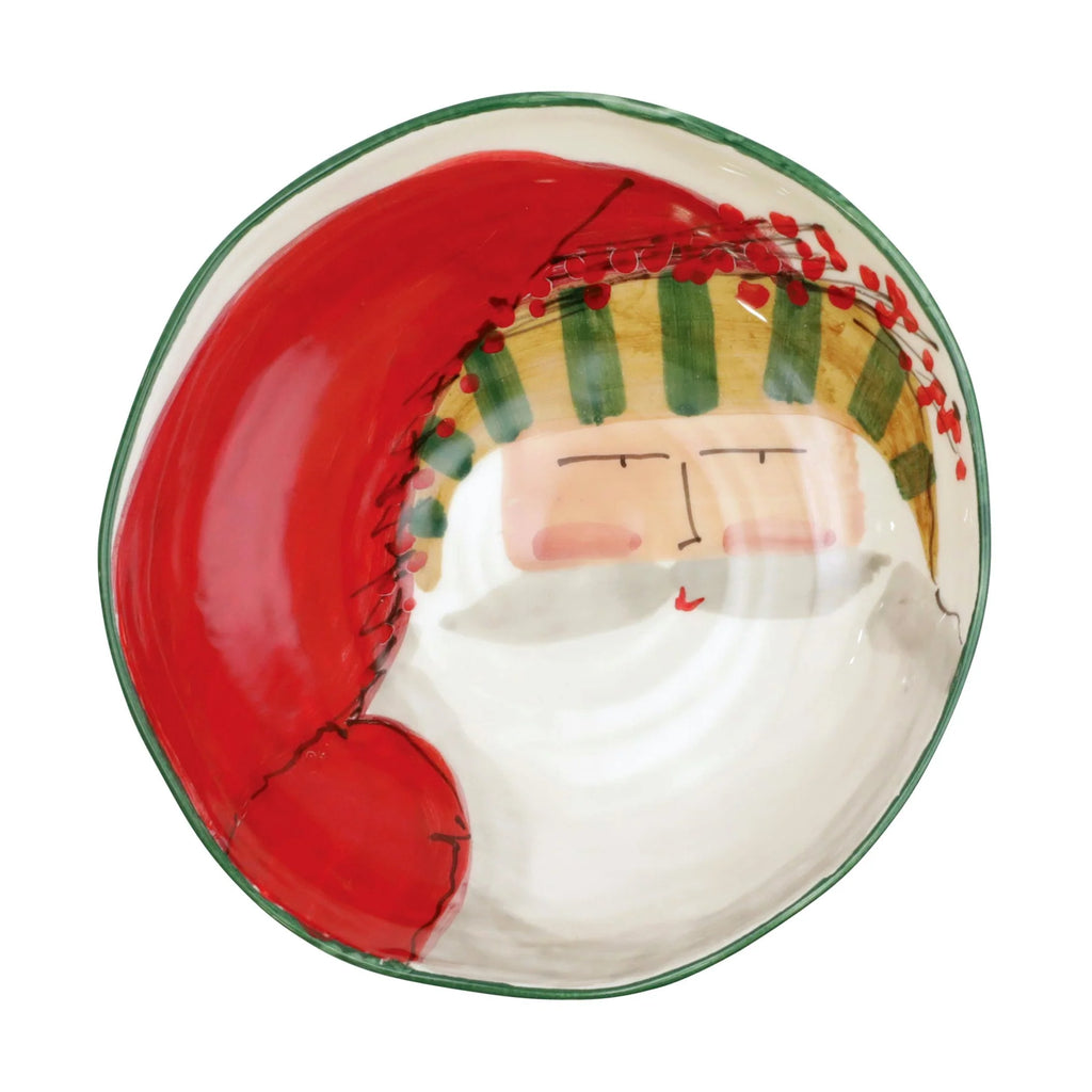 Vietri Old St Nick Striped Hat Pasta Bowl - Charles Mayer