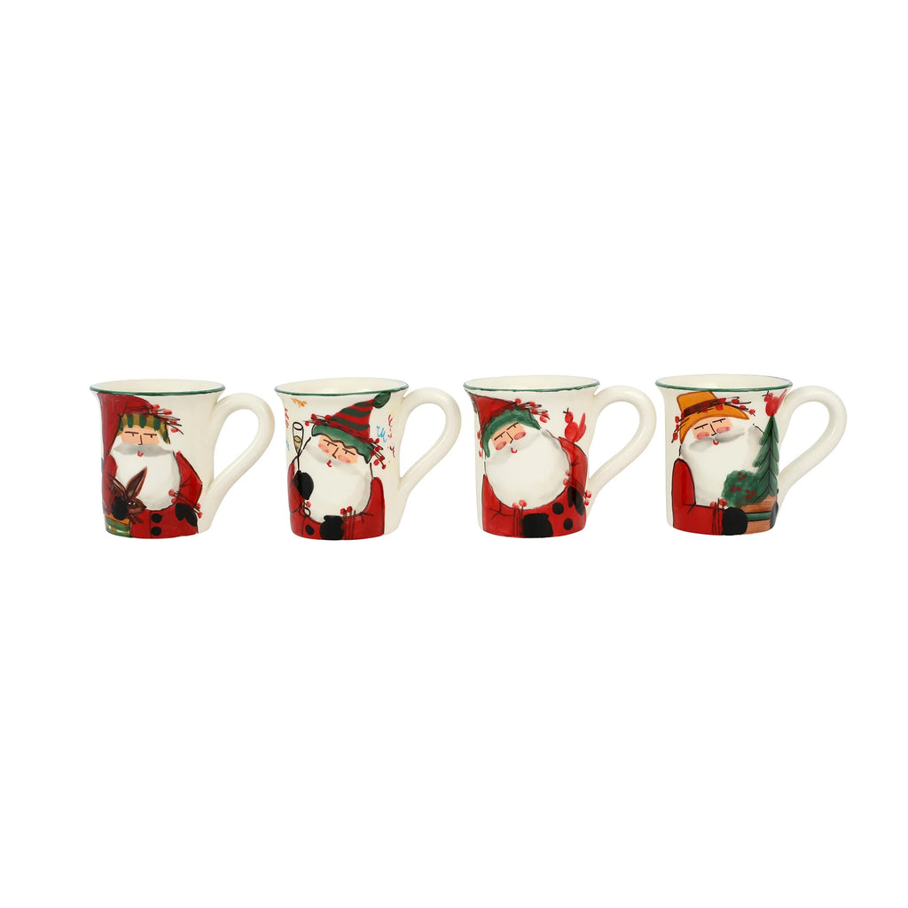 Vietri Old St. Nick Assorted Anniversary Mugs, Set of 8 - Charles Mayer