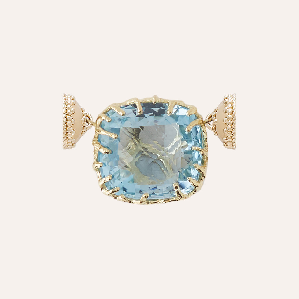 Clara Williams 18K Gold Blue Topaz Faceted Seaside Centerpiece - Charles Mayer