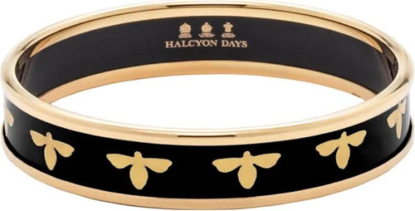 Halcyon Days Bee Black & Gold Medium Bangle - Charles Mayer