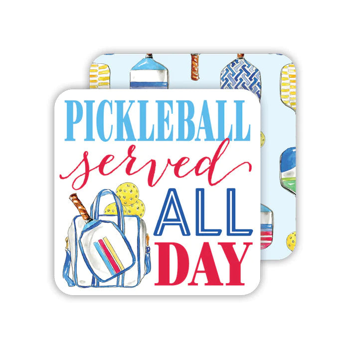 Rosanne Beck Pickleball Served All Day Coasters, set of 50 - Charles Mayer