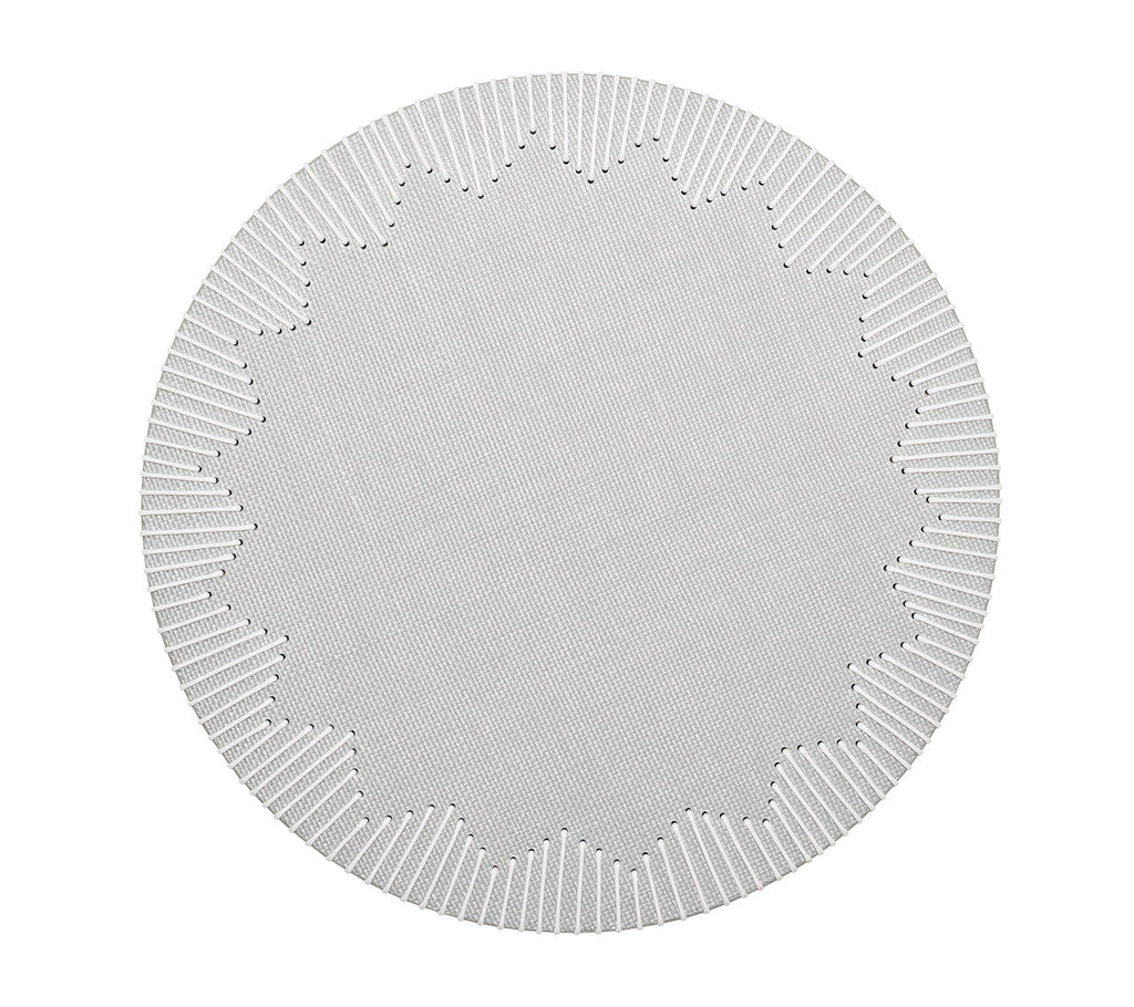 Kim Seybert Dreamweaver Gray & White Placemat - Charles Mayer