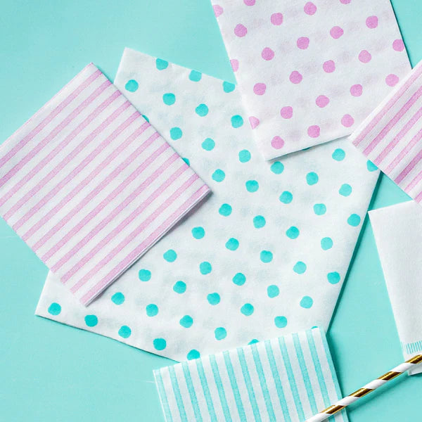 Vietri Papersoft Aqua Dot Dinner Napkin - Charles Mayer