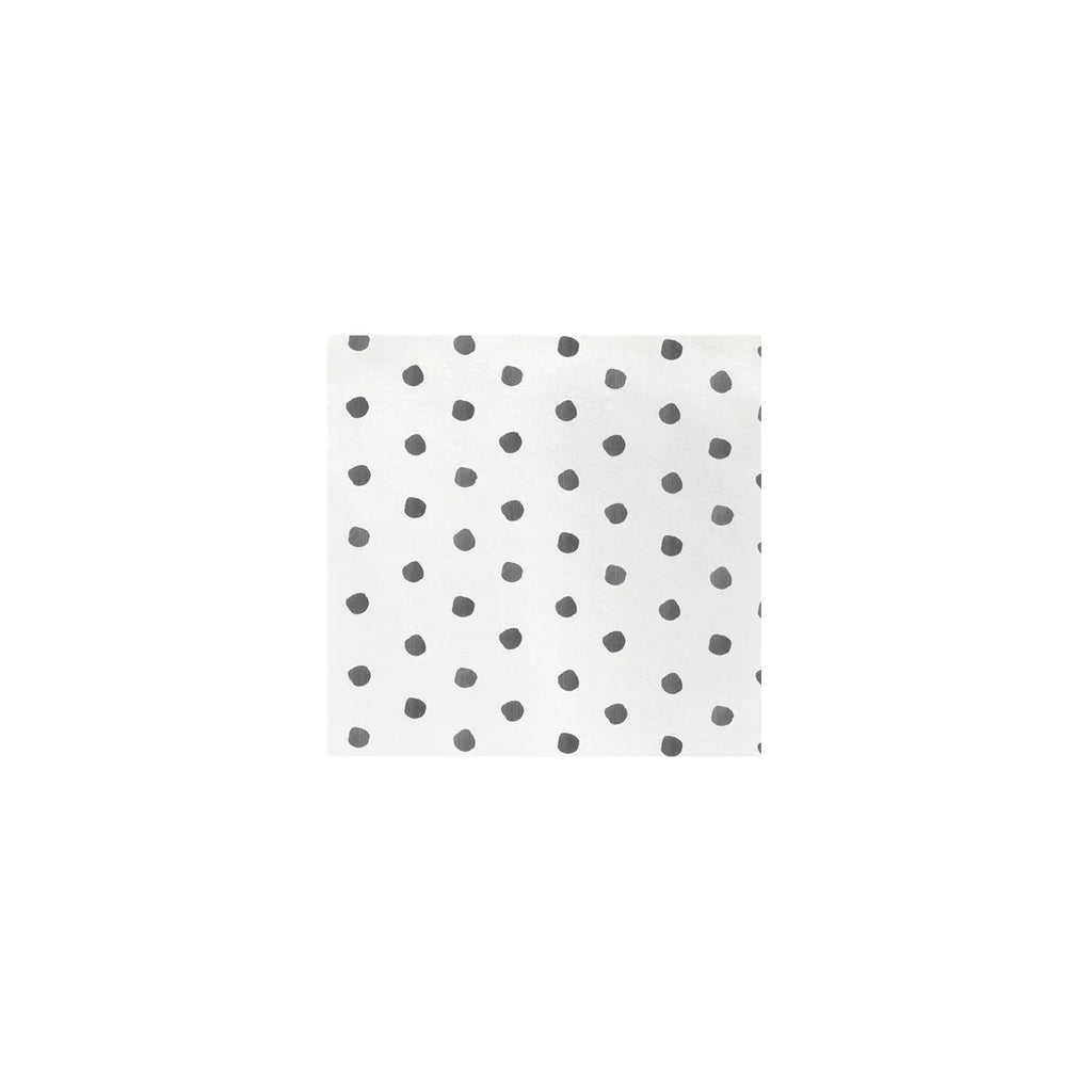Vietri Papersoft Dot Light Gray Cocktail Napkin - Charles Mayer