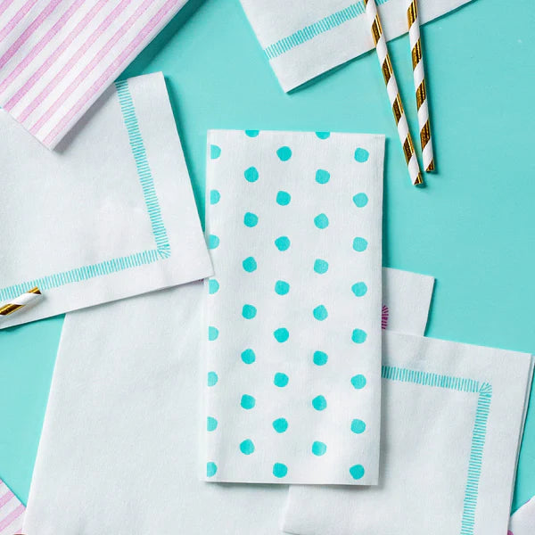 Vietri Papersoft Aqua Dot Guest Napkin - Charles Mayer