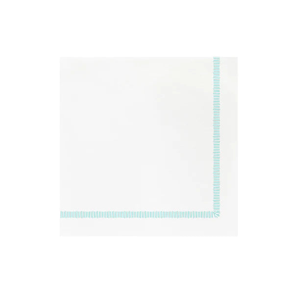 Vietri Papersoft Aqua Fringe Dinner Napkin - Charles Mayer