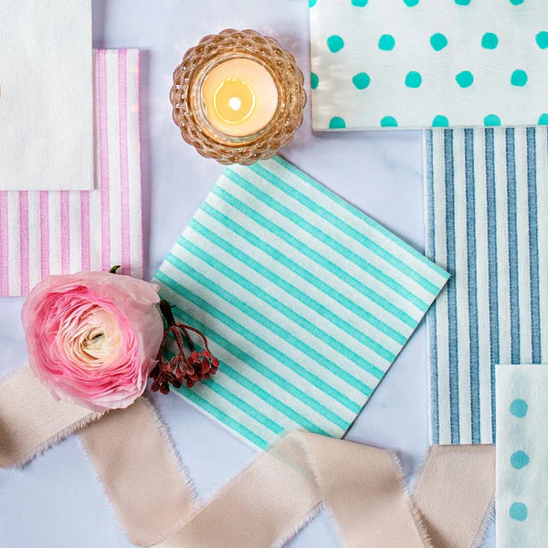 Vietri Papersoft Aqua Capri Cocktail Napkin - Charles Mayer