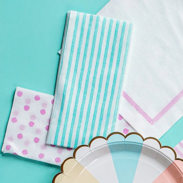 Vietri Papersoft Aqua Capri Guest Napkin - Charles Mayer