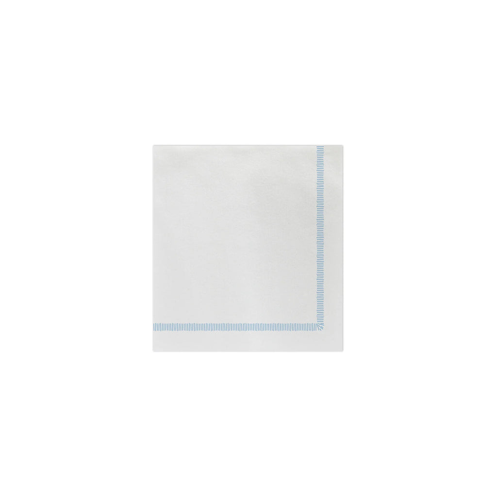Vietri Papersoft Light Blue Fringe Cocktail Napkins - Charles Mayer