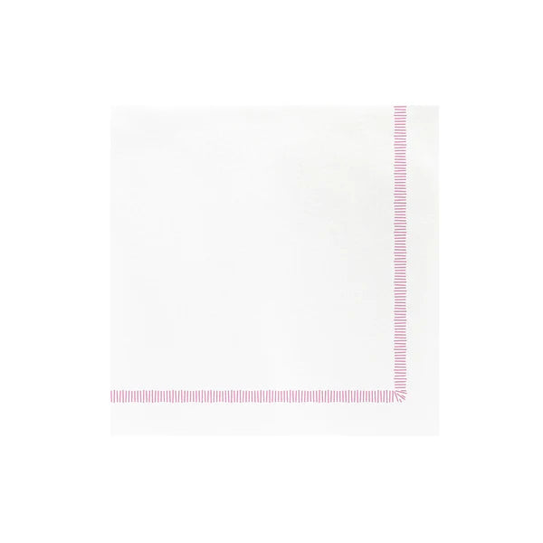 Vietri Papersoft Pink Fringe Dinner Napkin - Charles Mayer