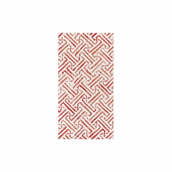 Vietri Papersoft Red Greek Key Guest Napkin - Charles Mayer