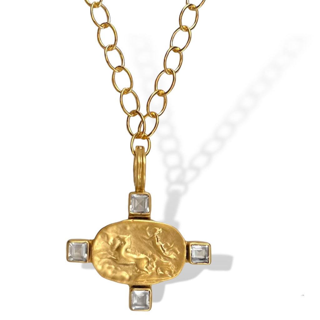 Dina Mackney Celestial Roman Chariot Topaz Necklace - Charles Mayer