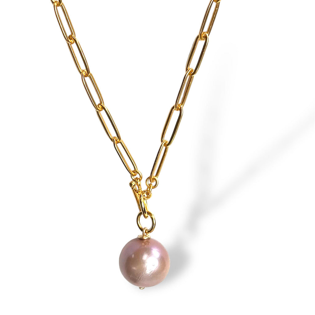 Dina Mackney Ball & Chain with Rose Pearl - Charles Mayer
