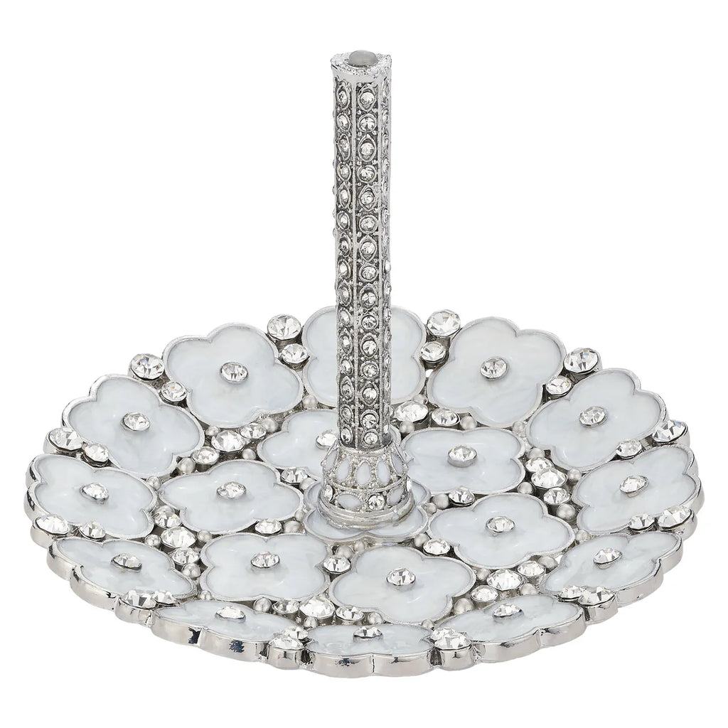 Olivia Riegel White Enamel Clover Ring Holder - Charles Mayer