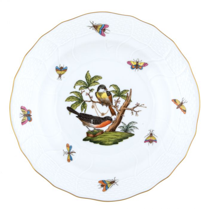 Herend Rothschild Bird Dessert Plate - Motif #2 - Charles Mayer