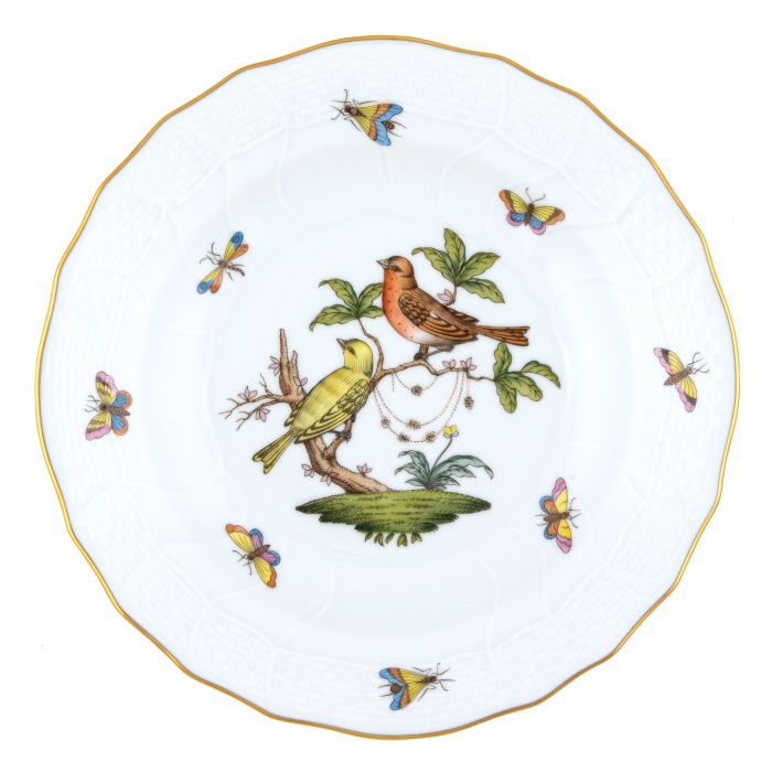 Herend Rothschild Bird Dessert Plate - Motif #6 - Charles Mayer
