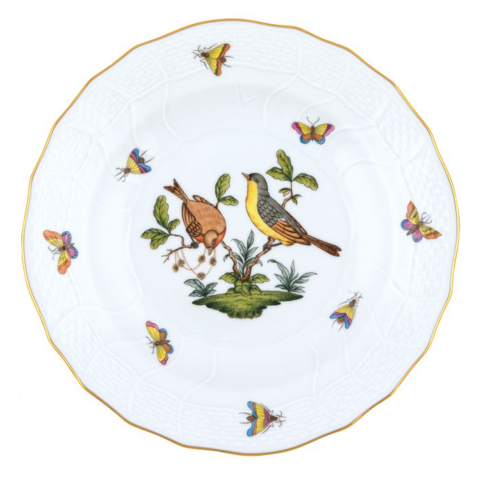 Herend Rothschild Bird Dessert Plate - Motif #7 - Charles Mayer