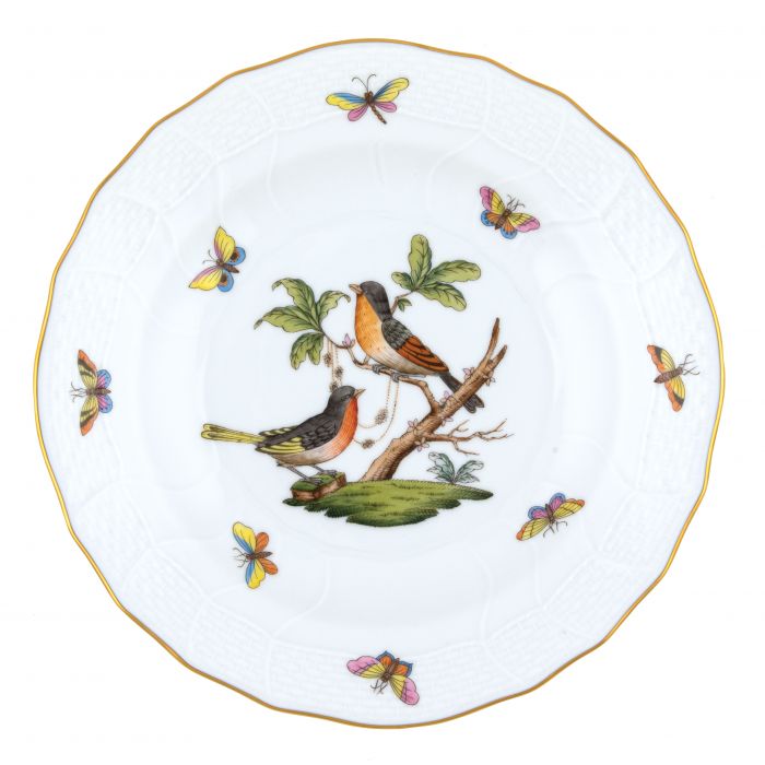Herend Rothschild Bird Dessert Plate - Motif #8 - Charles Mayer