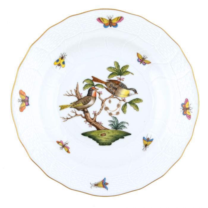 Herend Rothschild Bird Dessert Plate - Motif #11 - Charles Mayer