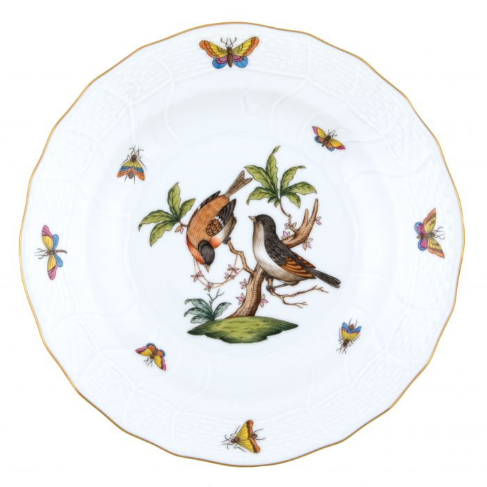 Herend Rothschild Bird Dessert Plate - Motif #12 - Charles Mayer