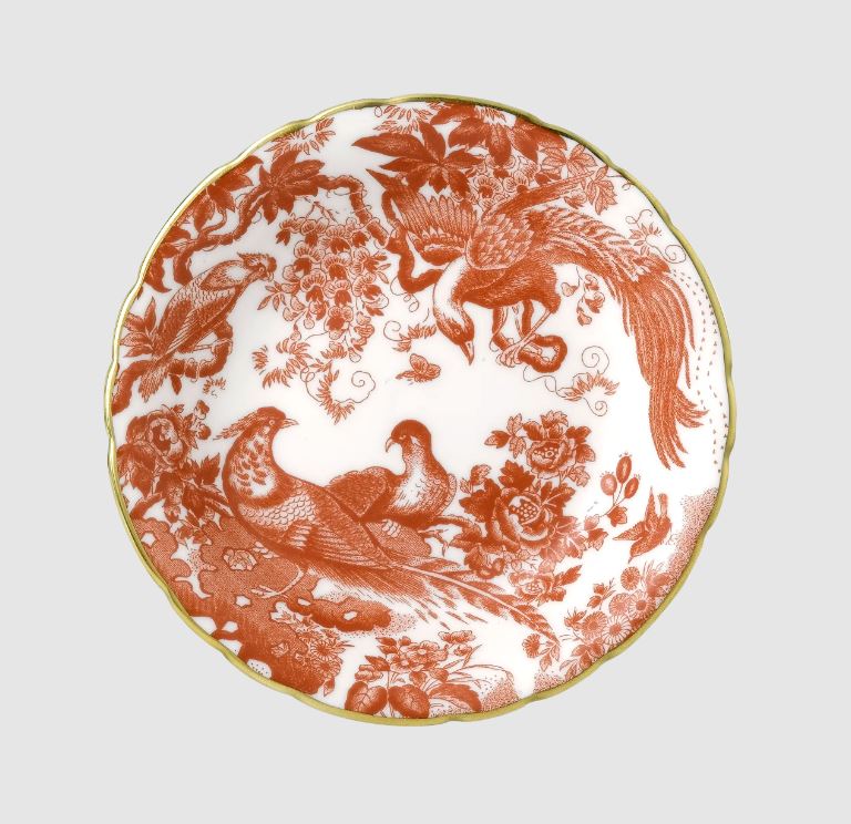 Royal Crown Derby Aves Red Bread & Butter - Charles Mayer