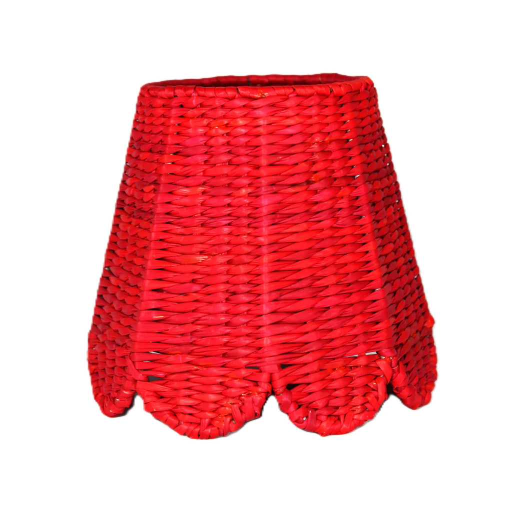 Maison Maison Red Scallop Seagrass Lampshade - Charles Mayer