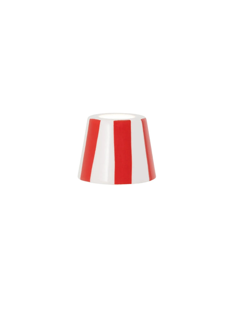 Zafferano Lido Micro Stripe Shade, Red - Charles Mayer