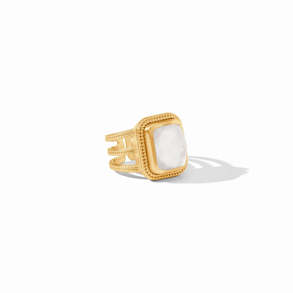 Julie Vos Iridescent Clear Crystal Cheval Statement Ring,Size 7 - Charles Mayer