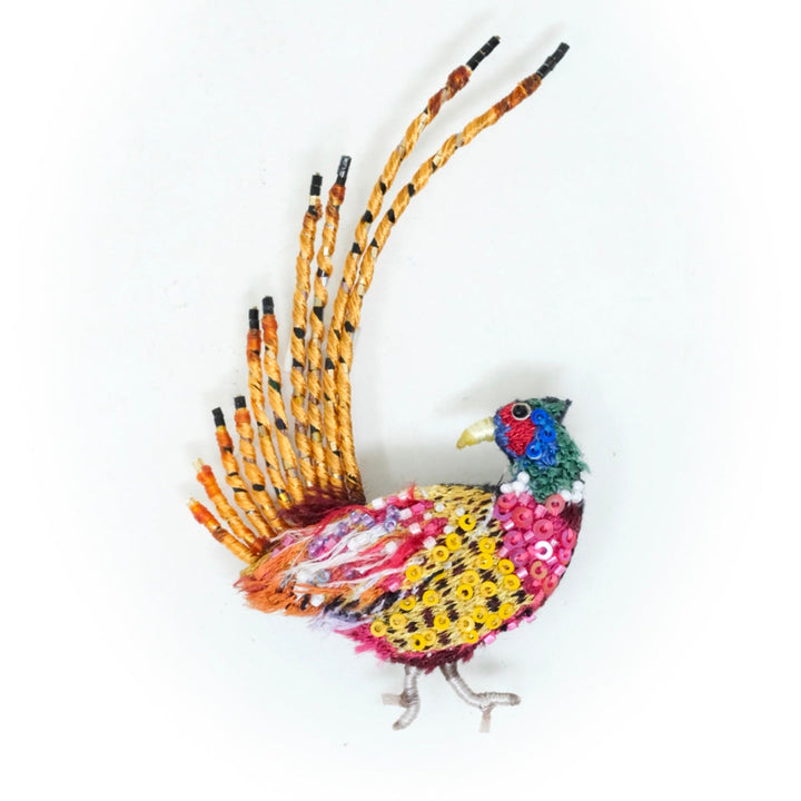 Trovelore Ring Necked Pheasant Brooch Pin - Charles Mayer