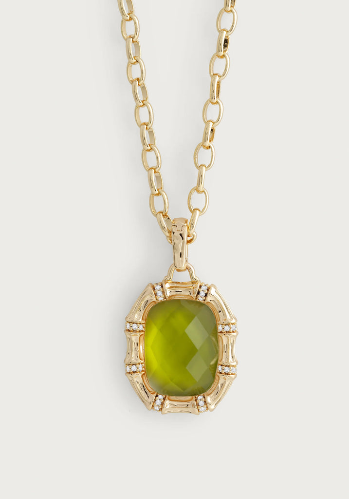 Anabel Aram Bamboo with Peridot Pendant Necklace - Charles Mayer