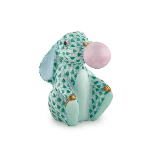 Herend Green Bubble Gum Bunny - Charles Mayer