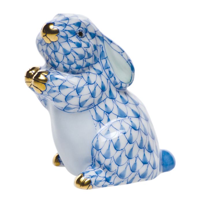 Herend Blue Pudgy Bunny - Charles Mayer