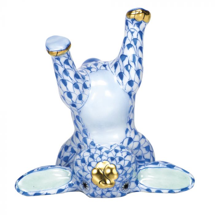 Herend Handstand Bunny, Blue - Charles Mayer